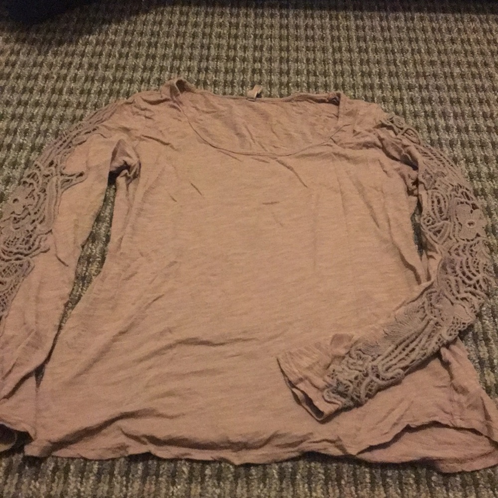 LF comfortable brown long sleeve